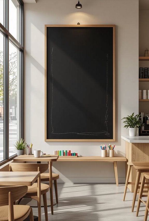 community chalkboard for customers