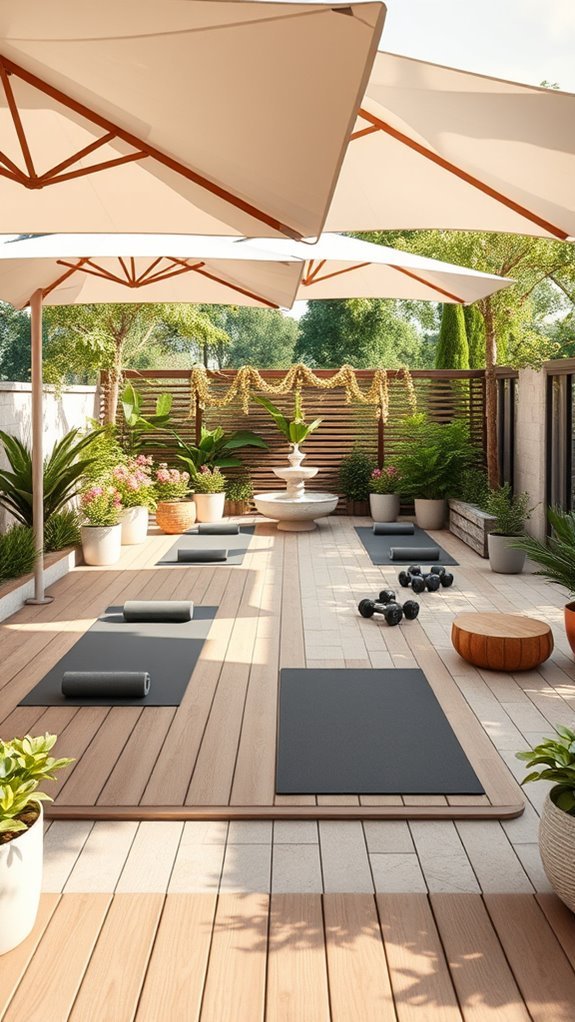community fitness class space