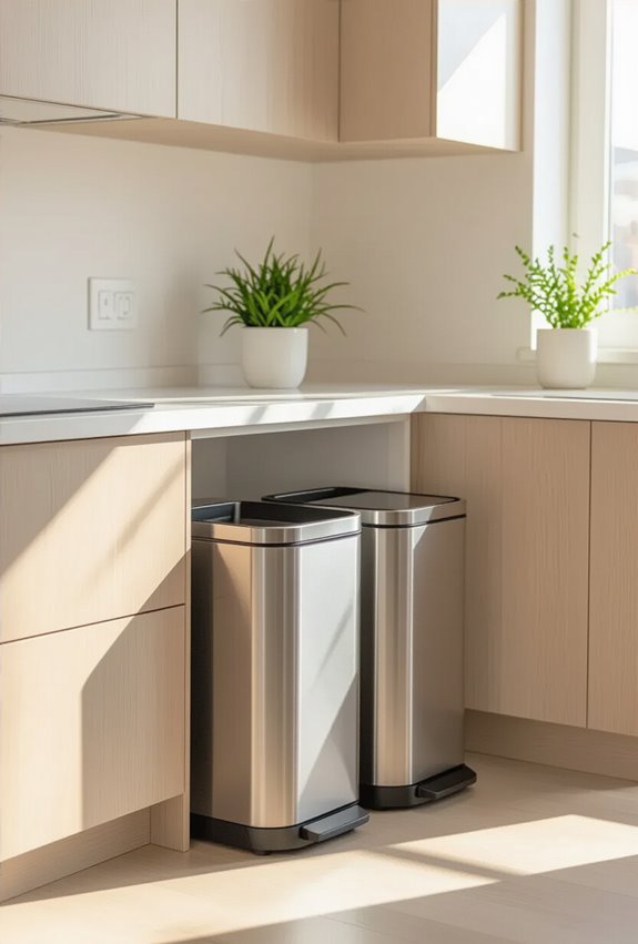 compact bins for small kitchens