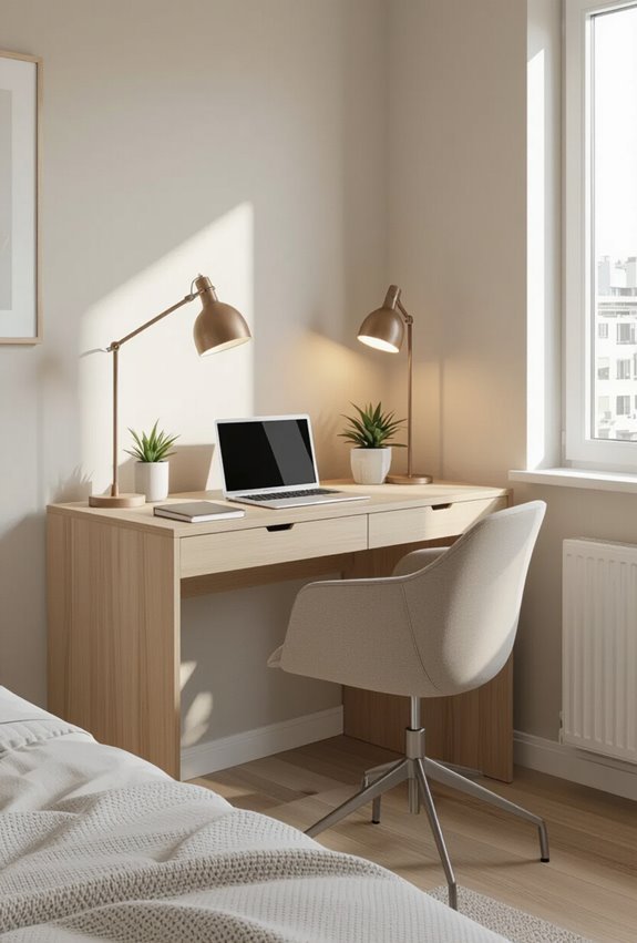 compact desk maximizes small space
