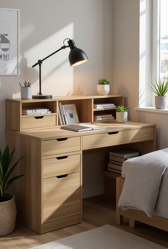 compact desks with storage