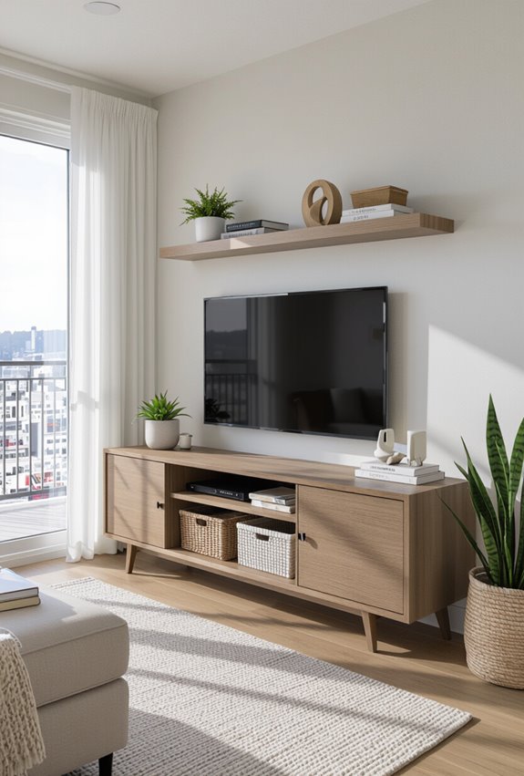 compact entertainment center storage