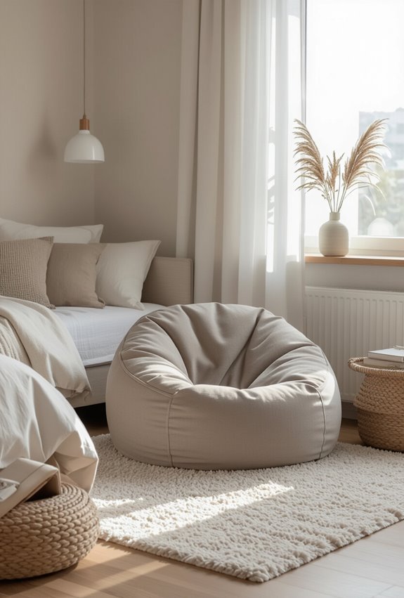 compact ergonomic microfiber floor seating
