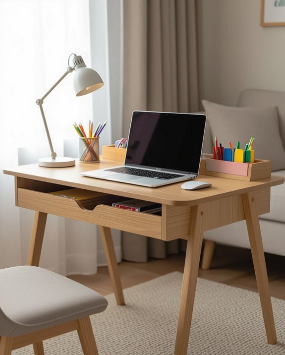 compact ergonomic study workspace