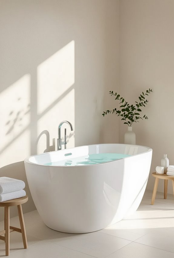 compact freestanding tub design