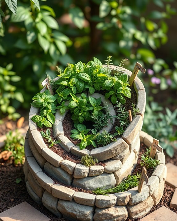 compact herb garden design