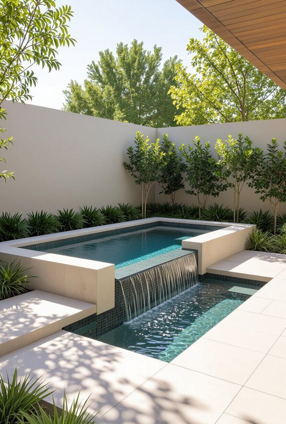 compact infinity edge pool illusion