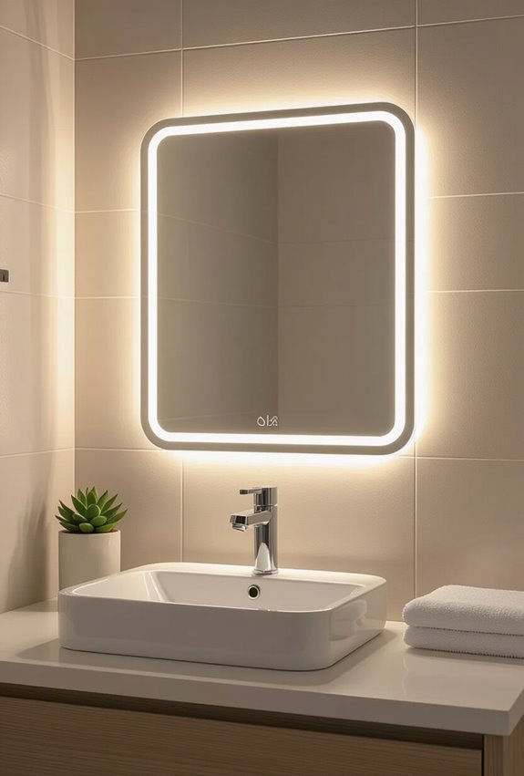 compact led mirrors brighten spaces