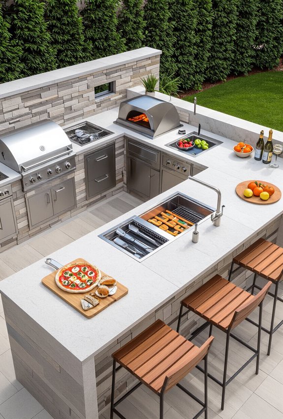 compact multifunctional outdoor kitchen