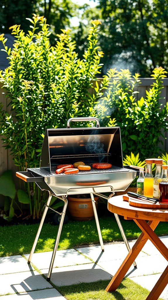 compact portable bbq stand