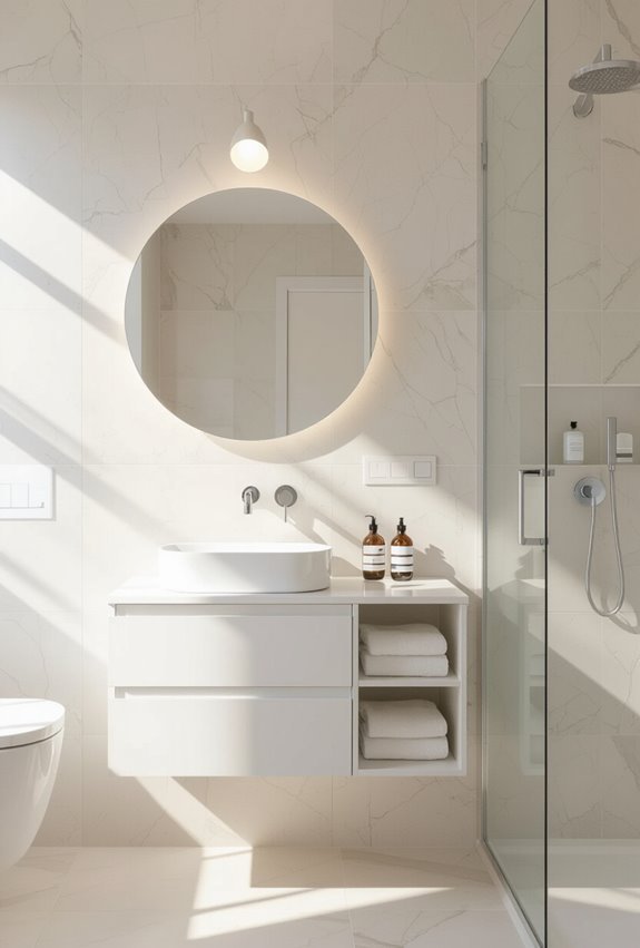 compact purposeful bathroom design