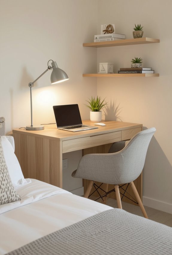 compact standing desk with storage