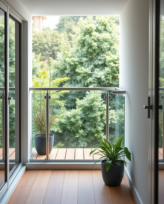 compact stylish balcony railings