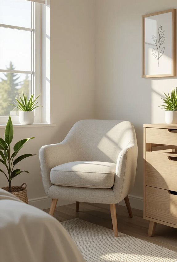 compact stylish corner accent chair