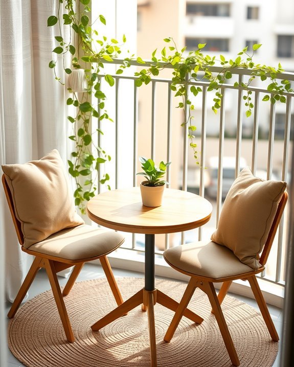 compact stylish outdoor dining