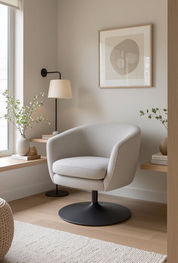 compact swivel chairs for corners