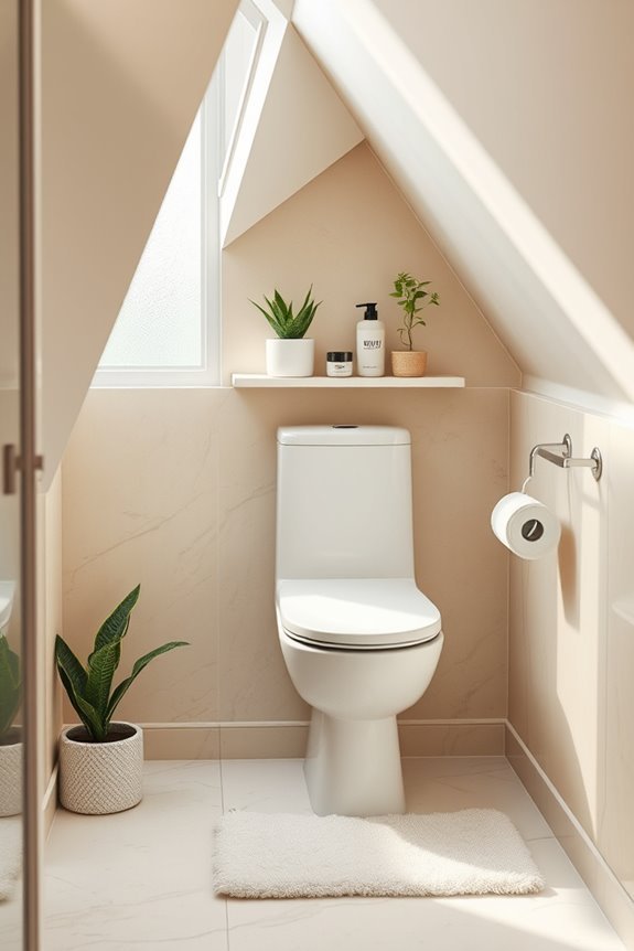 compact toilet space optimization