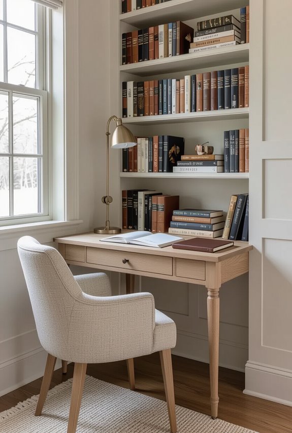 compact vintage writing nook