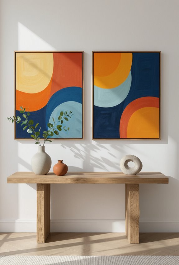 complementary abstracts create balanced harmony
