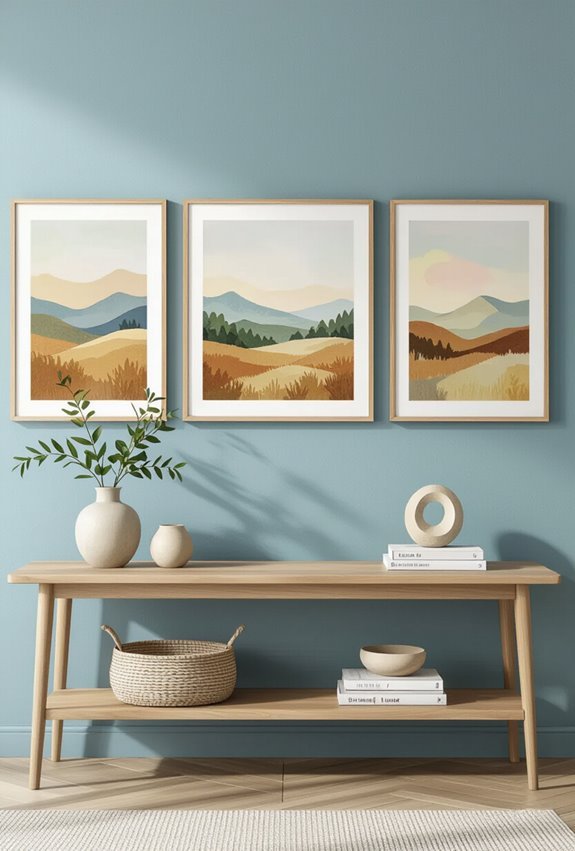 complementary accent walls enhanceartwork