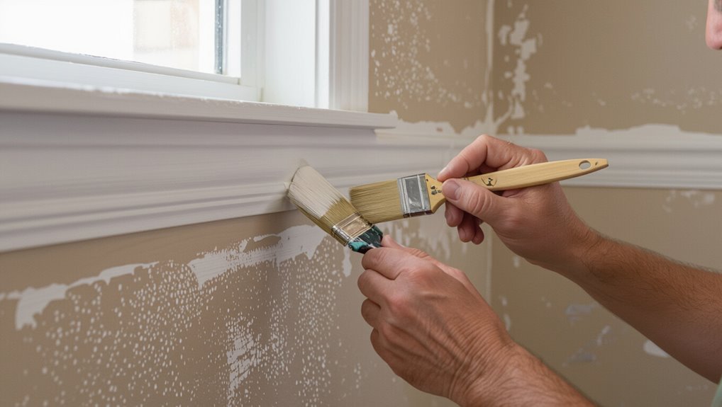 conceal gaps with painting