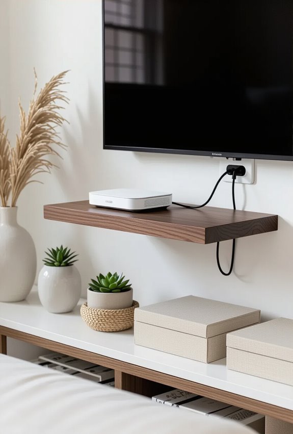 concealed cable management for electronics
