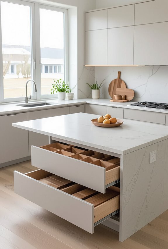 concealed counter storage solutions