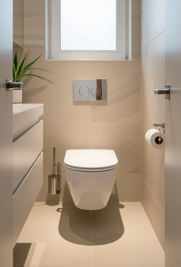 concealed wall mounted toilet setup