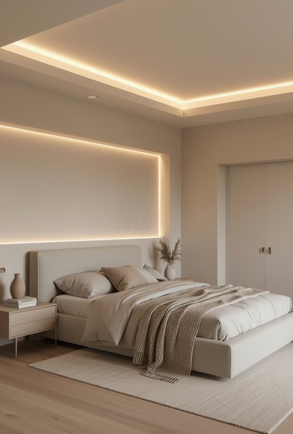 concealed warm layered ambient lighting