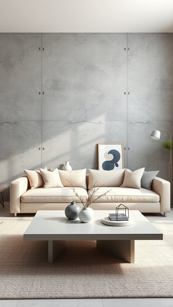 concrete accent wall ideas