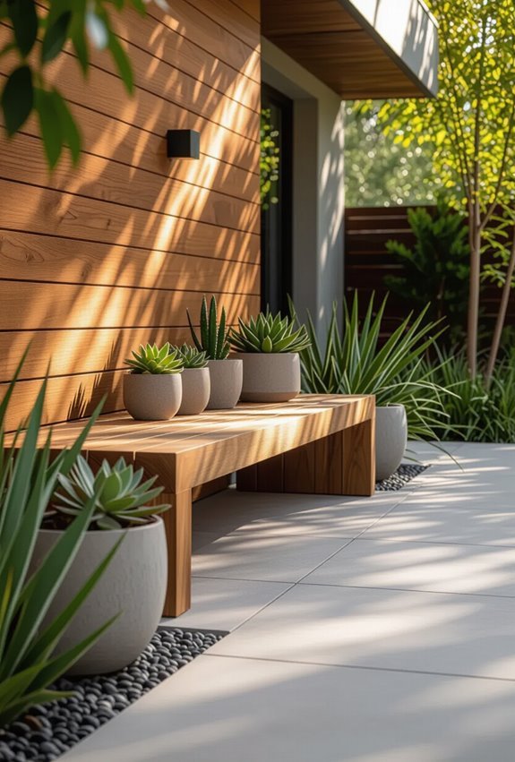 concrete and wood harmony