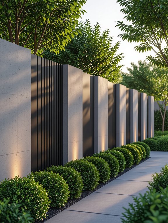 concrete fencing ensures privacy