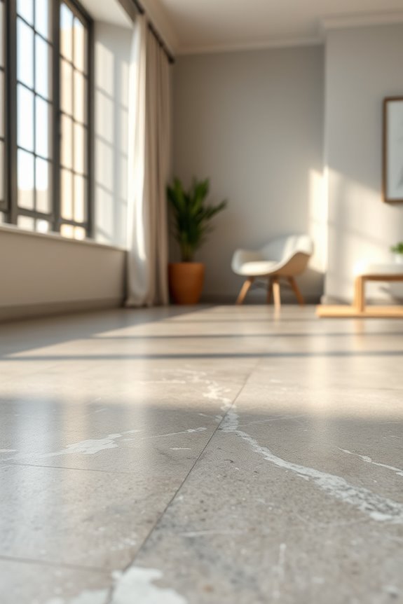 concrete floor visual traits