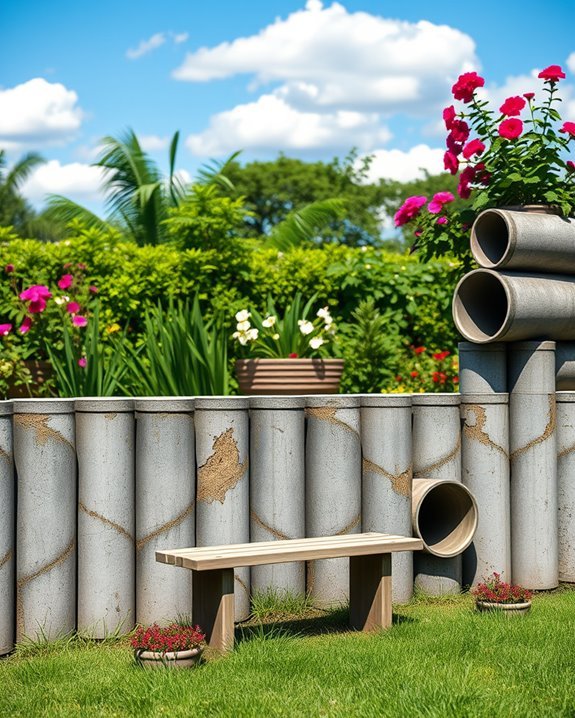 concrete pipes for fencing
