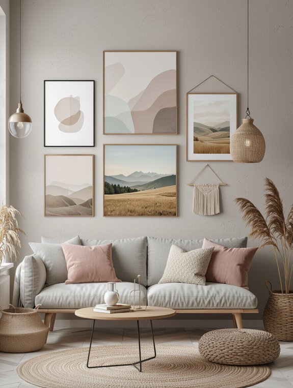 concrete wall art hanging