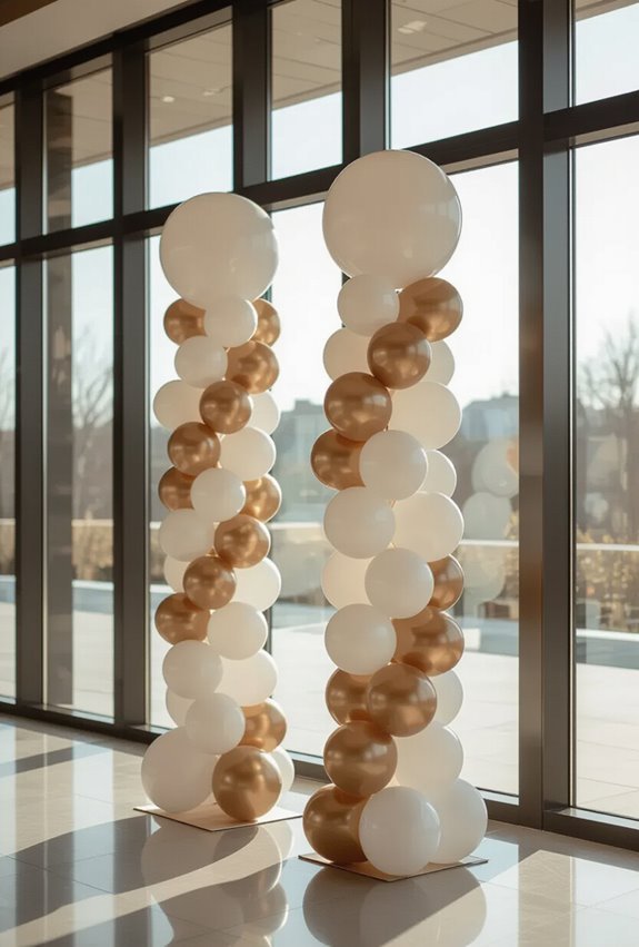 confetti balloon entrance pillars