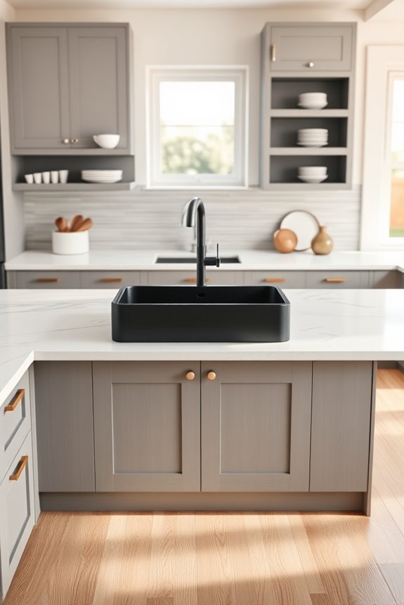 contemporary black sink elegance