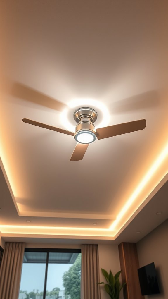 contemporary ceiling with led