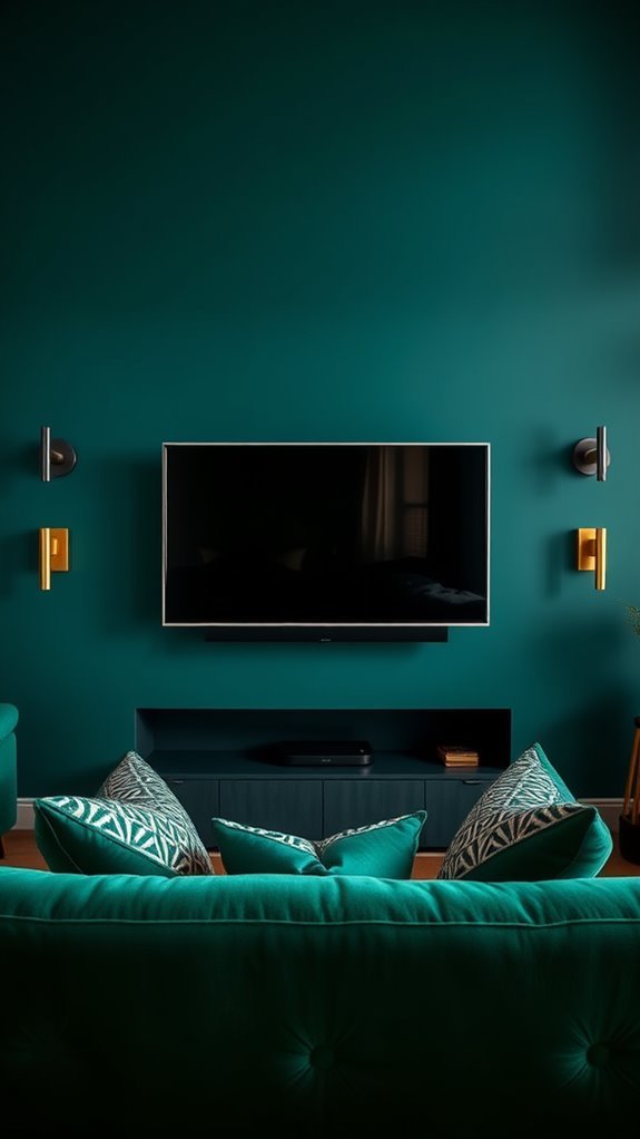 contemporary dark teal design