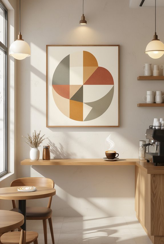 contemporary geometric coffee decor