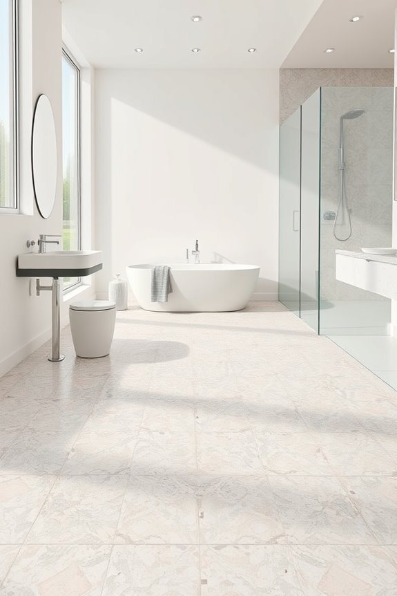 contemporary terrazzo bathroom design