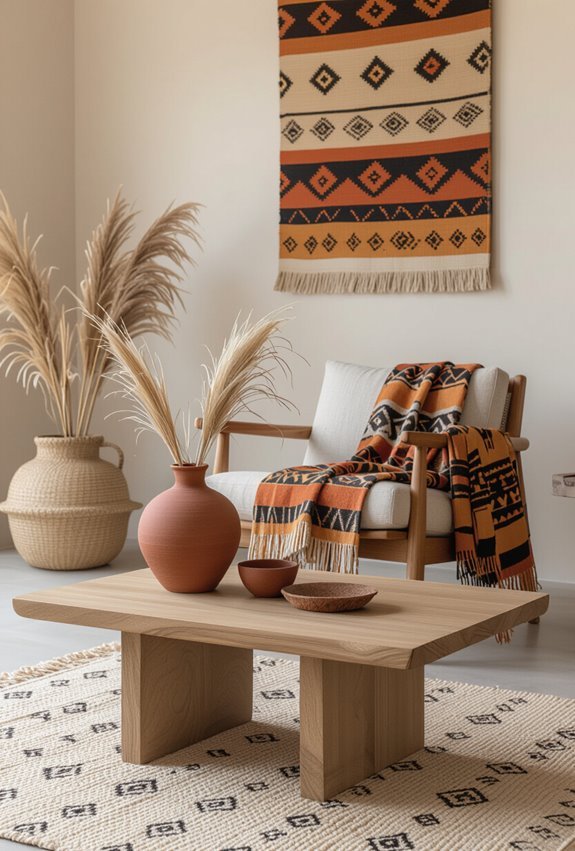 contemporary tribal minimalist home