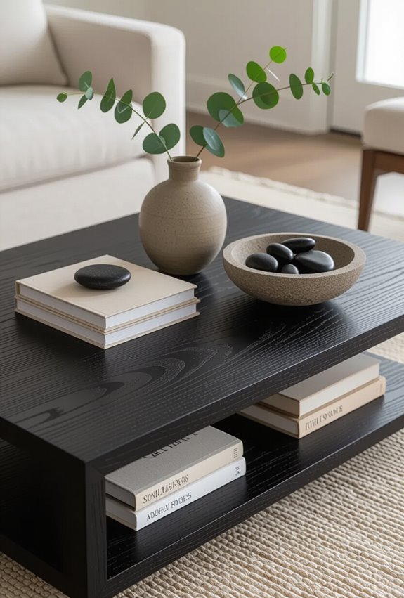 contrasting layered centerpiece styling