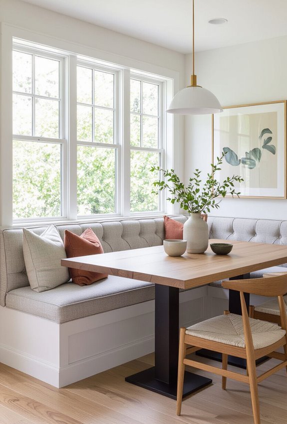 convertible banquette expands functional space