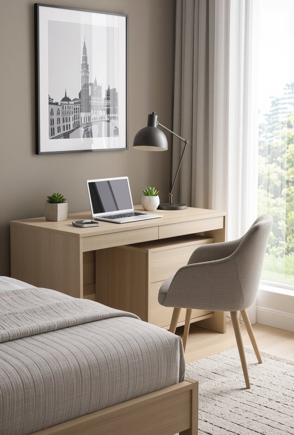 convertible hidden storage workspace furniture