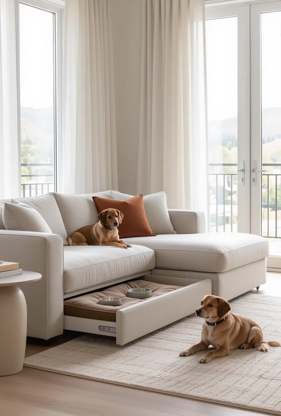 convertible ottoman for pets