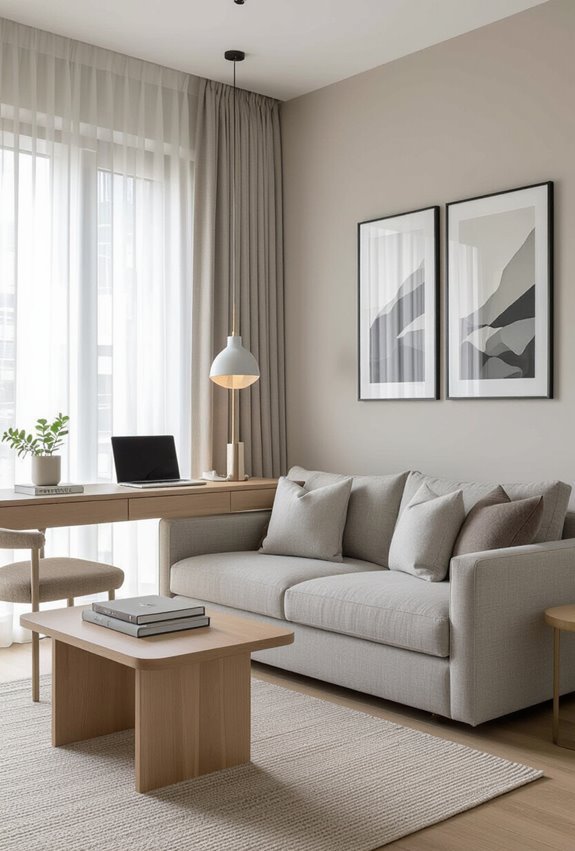 convertible sofa bed workspace