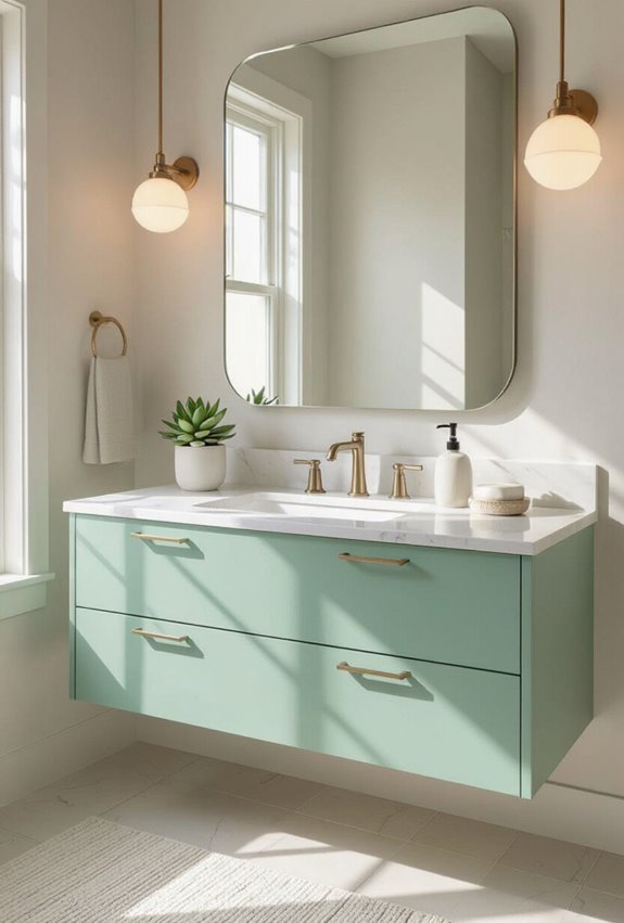 cool mint spa bathroom retreat
