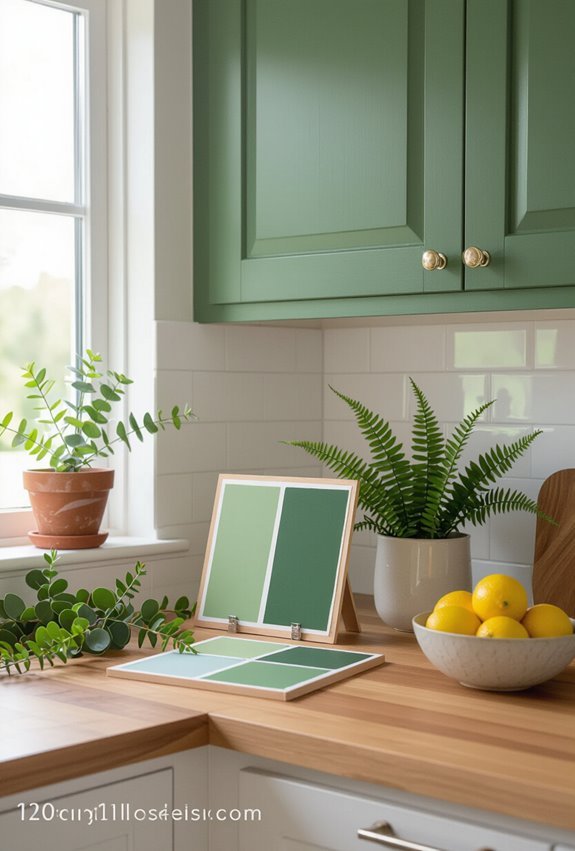 coordinate green undertones finish contrast