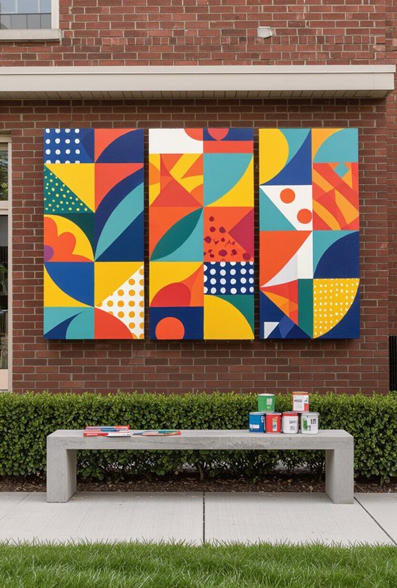 coordinated community mural panels